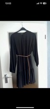 Comma Chiffonkleid 42 schwarz mit Unterkleid Kleid Zum binden