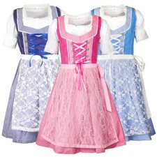 Kinder Dirndl Trachtenkleid Emily pink hellblau 3 teilig MS-Trachten