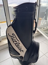 Titleist Leder Cartbag,Vintage,ohne Tragegurt,mit Haube,mit „Robinson“-Aufdruck