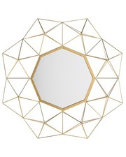 Origineller Spiegel Blumen Optik Netz Metall gold 80 x 80 cm Gaillac