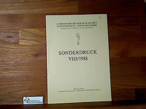 Sonderdruck viii 1988 - sonderdruck, viii/1988