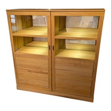 Venjakob Highboard Caletta Kernbuche Teilmassiv Geölt mit Beleuchtung