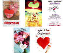5 Set Geburtstagskarte Frau