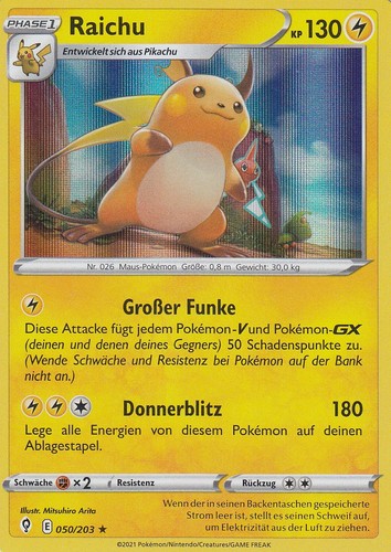Raichu 050 203 holo - raichu, pokemon