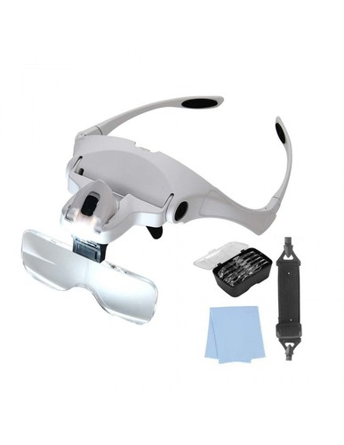 Led brille mit lupe und - lupe,