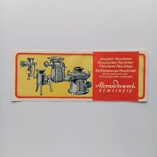 1943 Alexanderwerk Haushalt