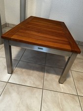 Clubtisch Edelstahl/Teakholz
