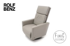 Rolf Benz EGO Sessel Relaxfunktion Relaxsessel Leder grau