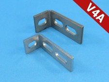 Edelstahl Anschlusswinkel Für C - Schiene 90° Abgewinkelt V4A Matt Ungeschliffen