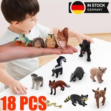 18 Stück Dschungel Zoo Tiere Figuren, Safari Tierfiguren Spielzeug, Wald Tierfig