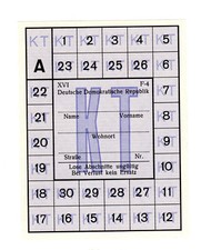 [K-304] Lebensmittelkarte DDR für den 3.WK: Bezirk XVI - West-Berlin 1973 !RRR!