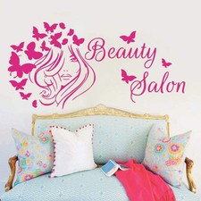 Schönheitssalon Schmetterling Stern Wandaufkleber Maniküre Make-up Haar Spa Salon Wanddeko