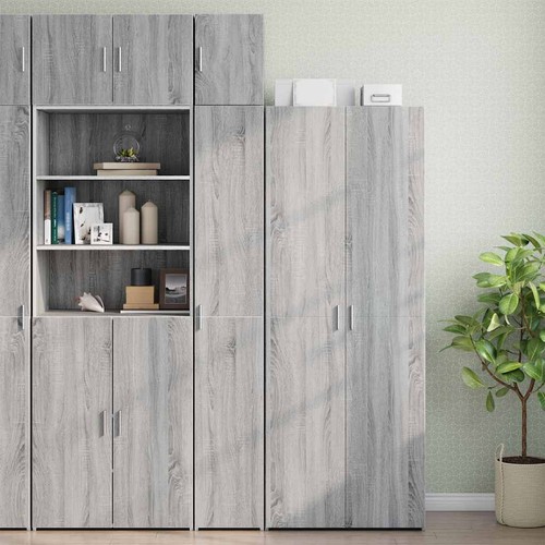 Hochschrank schmal grau - grau, sonoma