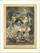 Sylvester-Nachklänge Kater Putten Trommel Geige Posaune Triangel HOLZSTICH W263