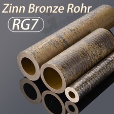 Zinn Bronze Buchse Rotguss RG7 Rohr Rundrohr Hohlwelle 100mm Länge x Ø 25-110mm