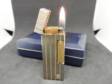 Vintage Dunhill Rolla Gasfeuerzeug Silber Haaransatz mit Box Vol.2