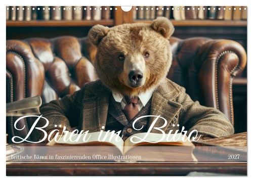 Bären büro wandkalender - im, (wandkalender