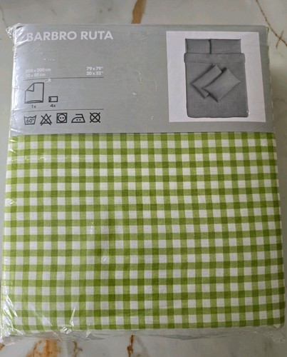 Ikea barbro ruta grün weiß - barbro,