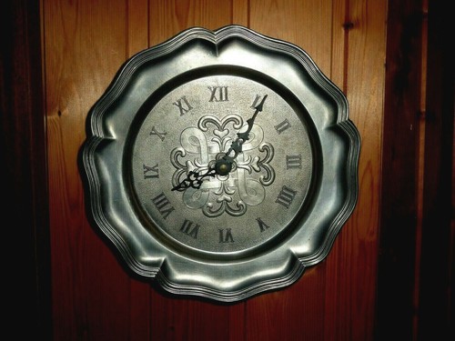 Schöne zinn wanduhr aus - schöne,