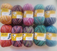 Regia Sockenwolle 4-fach, 10x100g Sparpaket, 1KG, 1000g, Color