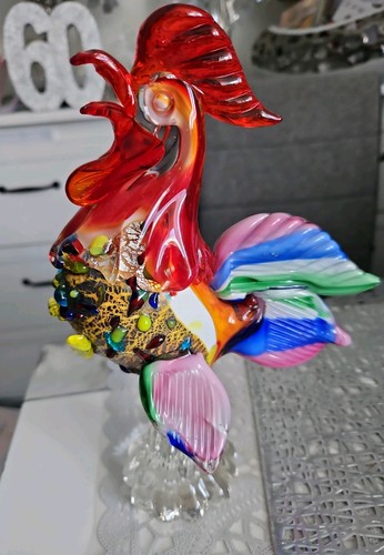 Deko glasfigur gockel hahn - deko,