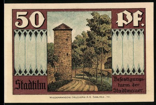 Notgeld stadtilm 1921 pf - stadtilm, 50