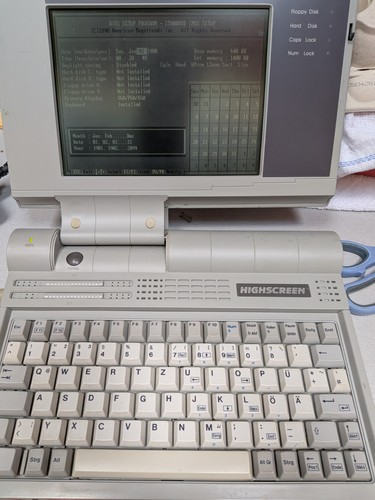 Laptop highscreen 386 sx25 - highscreen,