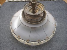 alte deckenlampe antik Glasmalerei ca. 23 cm Durchmesser 21 cm hoch