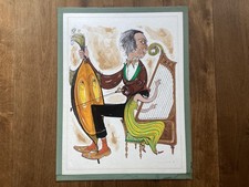 Große handgemalte Karikatur