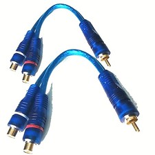 2 x Cinch Splitter Y Kabel