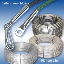 Planenseil 6 mm 8 mm 9 mm 10 mm 12 mm Seil Seilendverschluss Anhänger PVC Plane