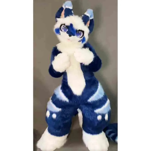 Blue eyes fursuit - fursuit, long
