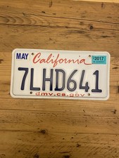 Oldtimer California US Auto Nummernschild 7LHD641