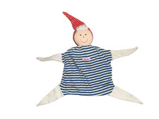 SIGIKID Nuckelpit Wichtel Zwerg rot blau Schmusetuch Schnuffeltuch Kuscheltuch