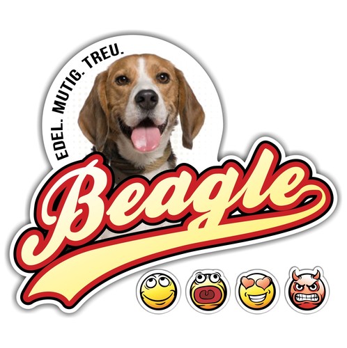 Auto aufkleber beagle old - beagle,