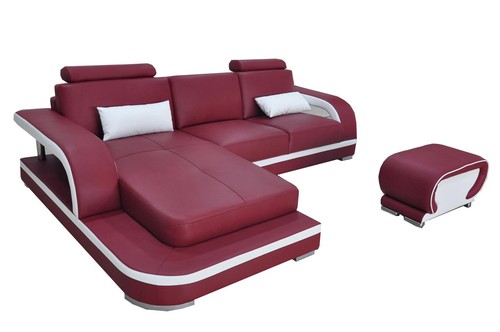 Leder eck sofa couch - sofa,