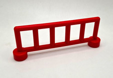 LEGO DUPLO 5 X ROTER ZAUN ABSPERRUNG GELÄNDER FÜR BAUERNHOF BAUSTELLE ZOO NEU