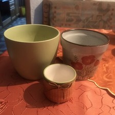 3 x Pflanztopf Pflanzkübel Blumentopf Übertopf Topf Keramik Scheurich, Japan u.a