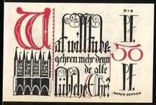 Notgeld Lübeck 1921, 50 Pf