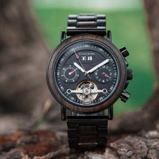 Automatikuhr holz edelstahl - holz,