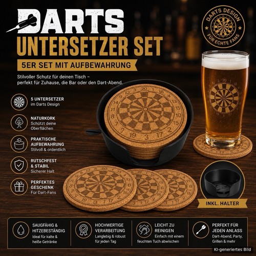Dart untersetzer kork - dart,