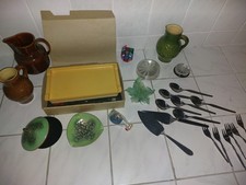 Ddr Haushaltsartikel Konvolut Messing Waage Besteck Krüge Vase