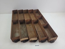 5x Schubladen Sortier-Kästen Loft Muschelgriff Metall Deko Küche antik #2512182