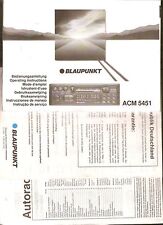 Blaupunkt Bedienungsanleitung  ACM 5451 bosch gruppe Ausgabe 1996