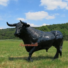 Stier Figur schwarz Skulptur
