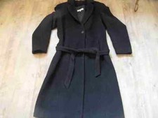 CERRUTI 1881 schöner klassischer Wollmantel schwarz Gr. 38 TOP BI717