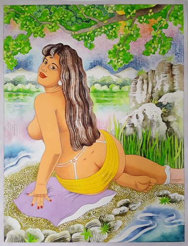 Erotik großes aquarell x - erotik,, 50