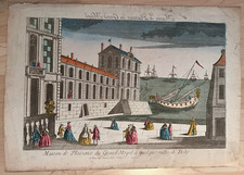 Lusthaus des Grossmoguls in Delhi - Kupferstich um 1780  - Guckkastenbild