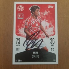 1  Match Attax Karte 2024/25 Kaishu Sano  FSV Mainz 05 signiert