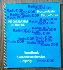 Programm Journal Radio DDR Konzertjahr 1965/66 Rundfunk Orchester Leipzig 